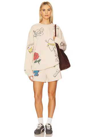 Feeling Lucky Reversible Crewneck in Cream | Revolve Clothing (Global)