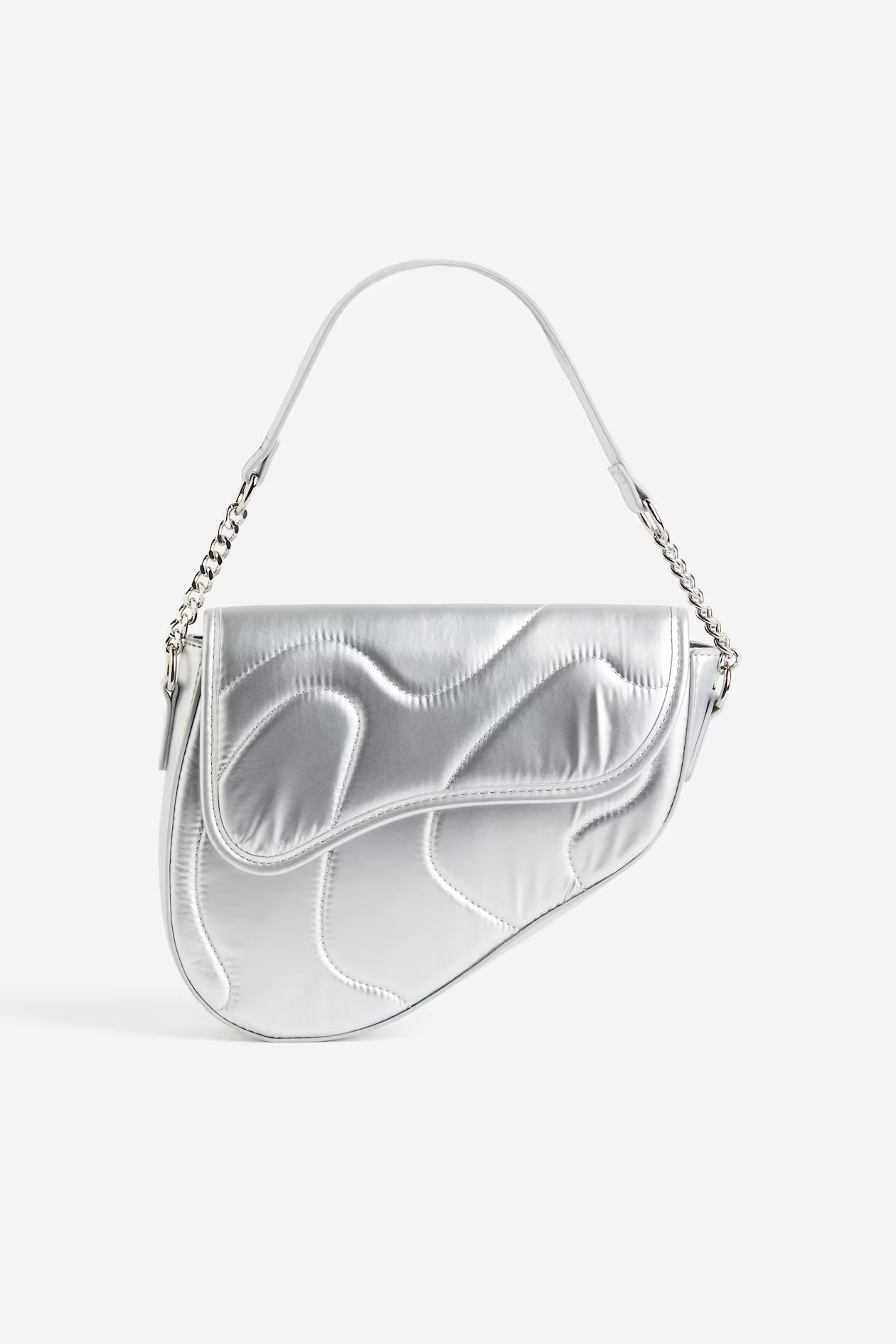 The Fox Saddle-schultertasche In Silber - Silber Nylon - Ladies | H&M AT | H&M (DE, AT, CH, NL, FI)