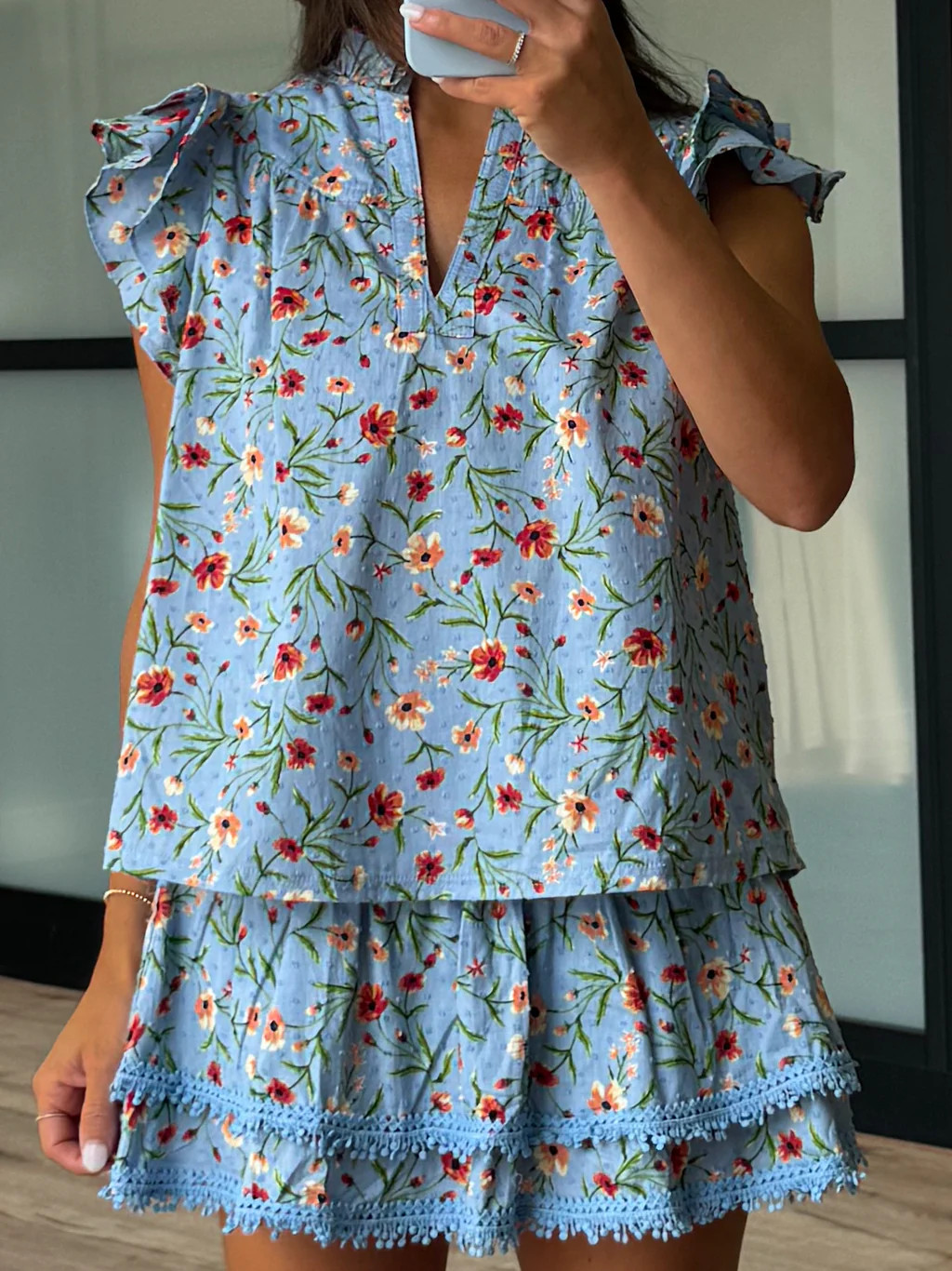 Sky Garden Flutter Sleeve Blouse | Shop Talulah