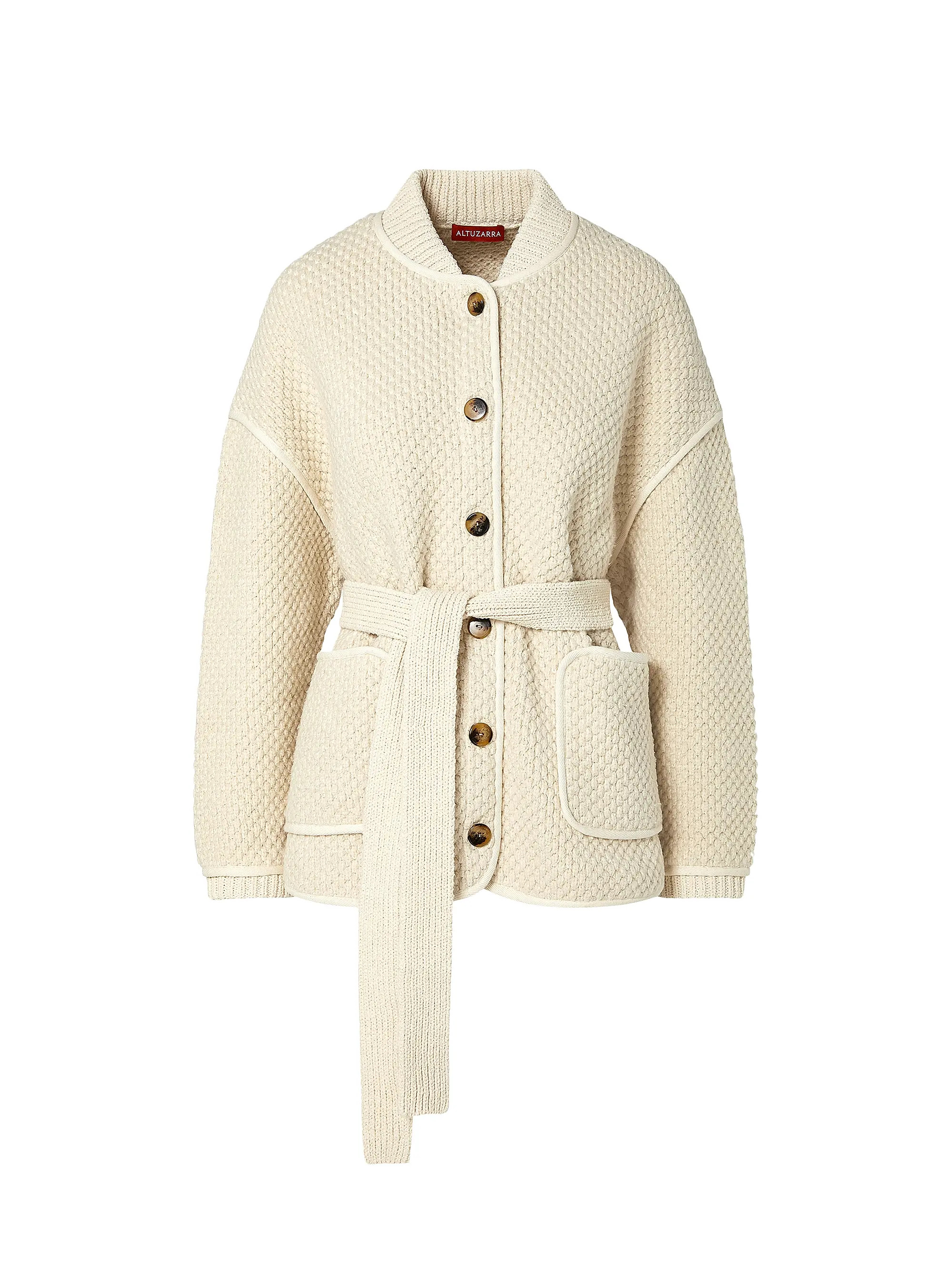 Altuzarra Gus Knit Belted Jacket | Saks Fifth Avenue | Saks Fifth Avenue