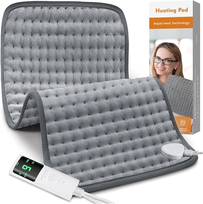 Heating Pad for Back Pain Relief, Heating Pads for Period Cramps with 9 Heat Settings & 4 Timers ... | Amazon (US)