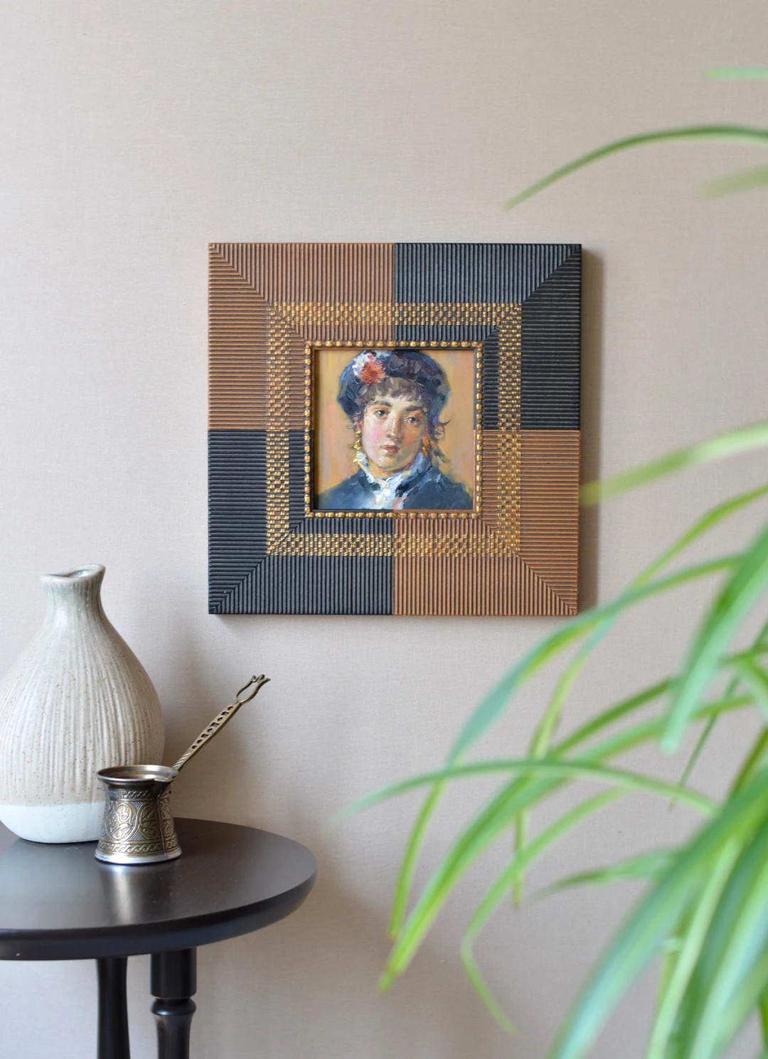 Original Female Portrait Oil Painting. Impressionistic Portrait of a Young Women With a Hat in a ... | Etsy (US)