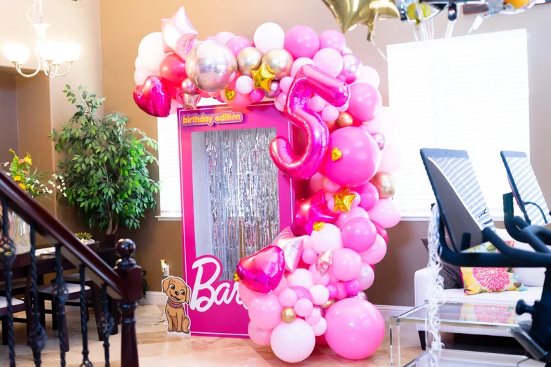 DIY Pink Doll Balloon Garland  Pink Gold Balloon Garland | Etsy | Etsy (US)