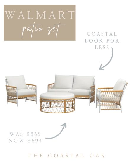 This Walmart patio set is such a good look for less and it’s on sale now!

Serena and lily patio furniture porch deck lounge set summer entertaining outdoor furniture designer look for less 

#LTKstyletip #LTKsalealert #LTKhome