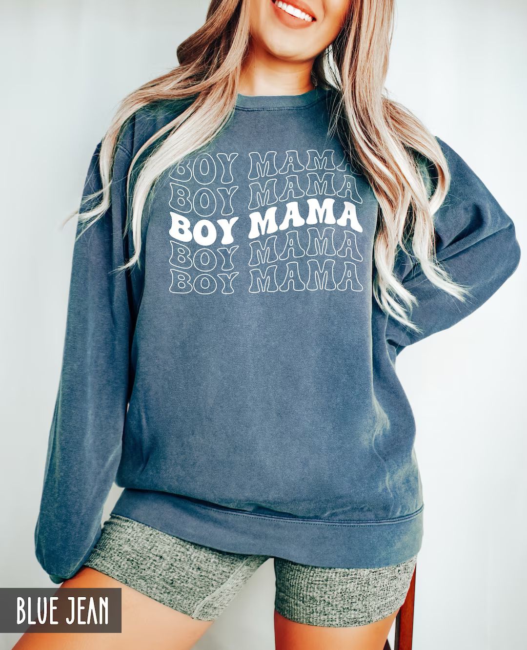 Comfort Colors® Boy Mama Sweatshirt, Mama Gift, Mom Sweatshirt, Christmas or Birthday Gift for B... | Etsy (US)