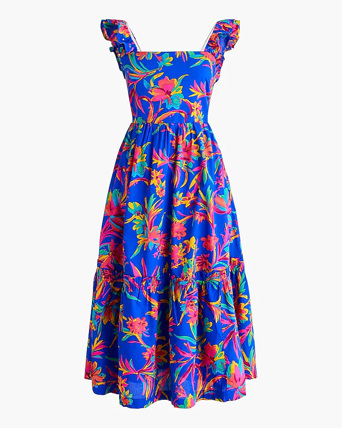 Squareneck midi dress | J.Crew Factory