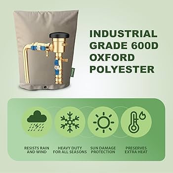 PipeWarmers The Original Pipe Insulation Cover (5˚F) Winter Pipe Insulation (UV-Coated),Pump Cov... | Amazon (US)