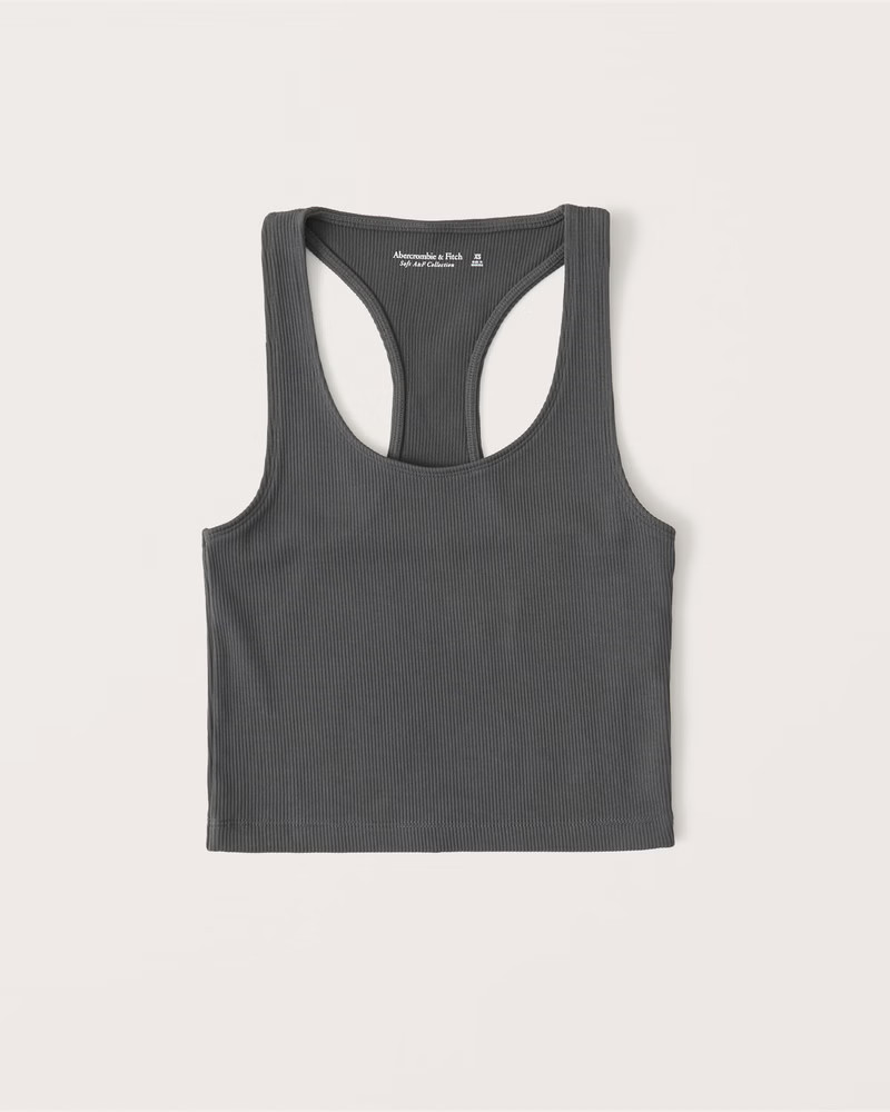 Seamless Ribbed Racerback Scoopneck Tank | Abercrombie & Fitch (US)