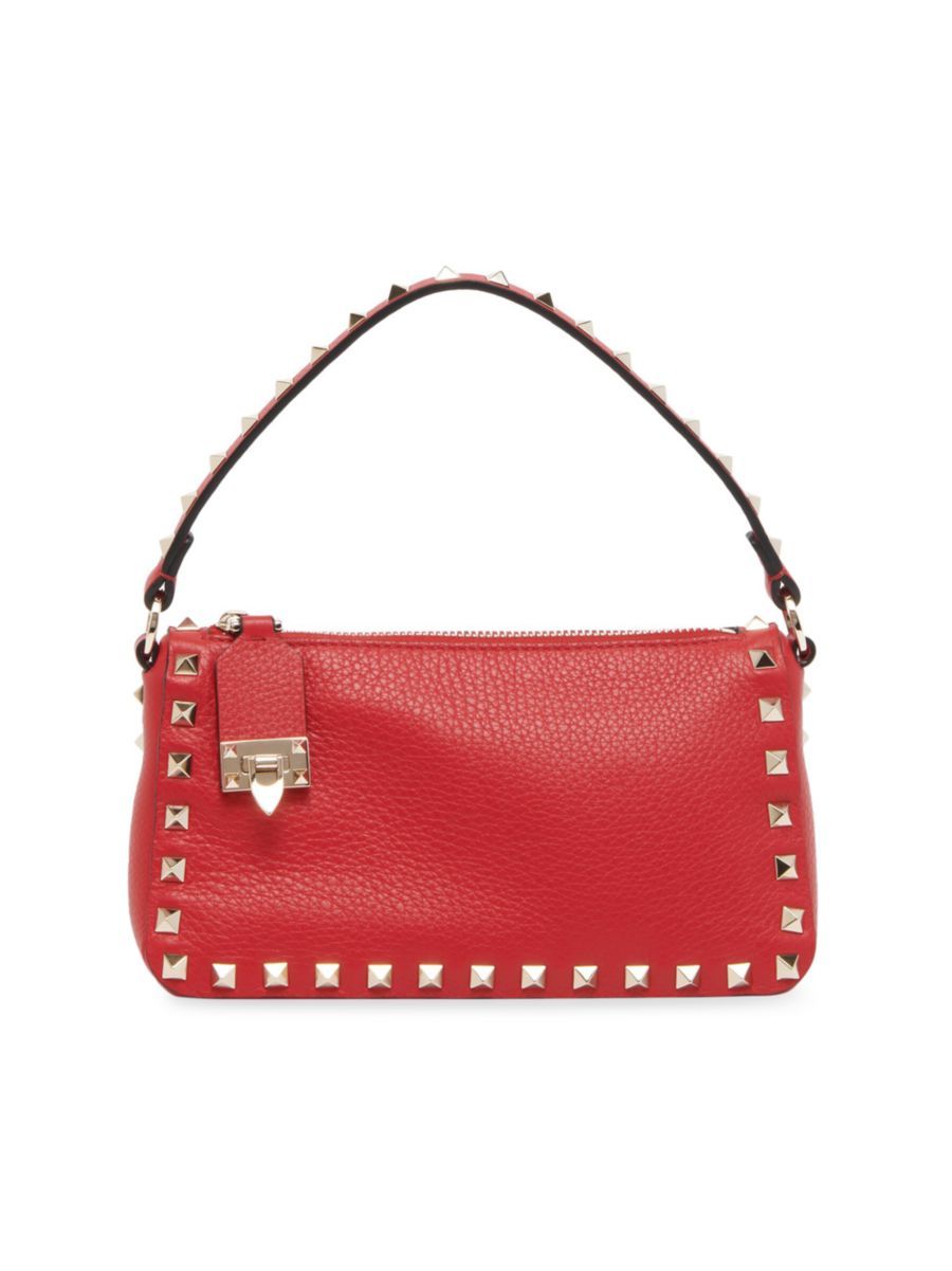 Rockstud Leather Shoulder Bag | Saks Fifth Avenue