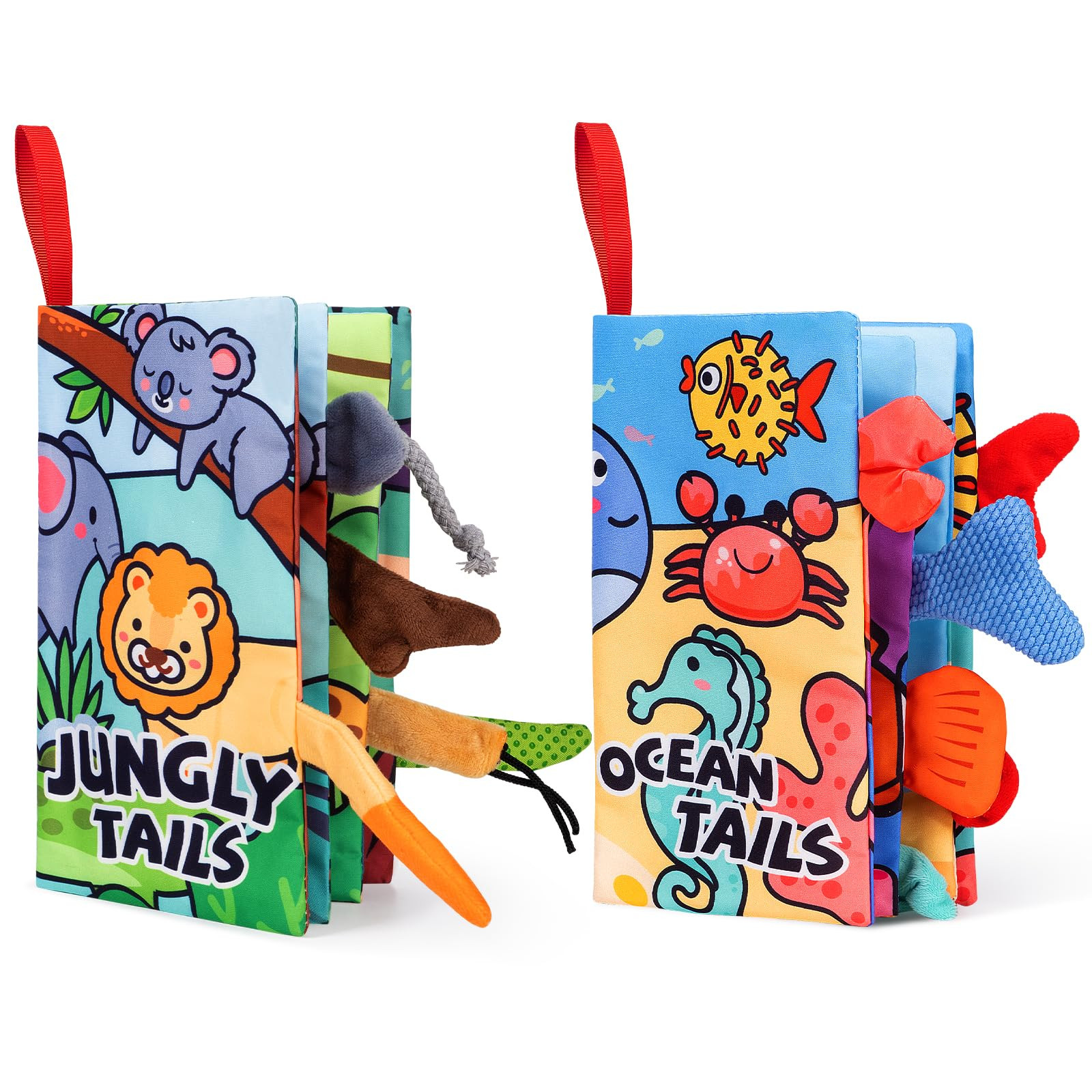 2-Pack Baby Books 0-6 Months, Baby Crinkle Book, Touch and Feel Sensory Books for Babies, Infant ... | Amazon (US)