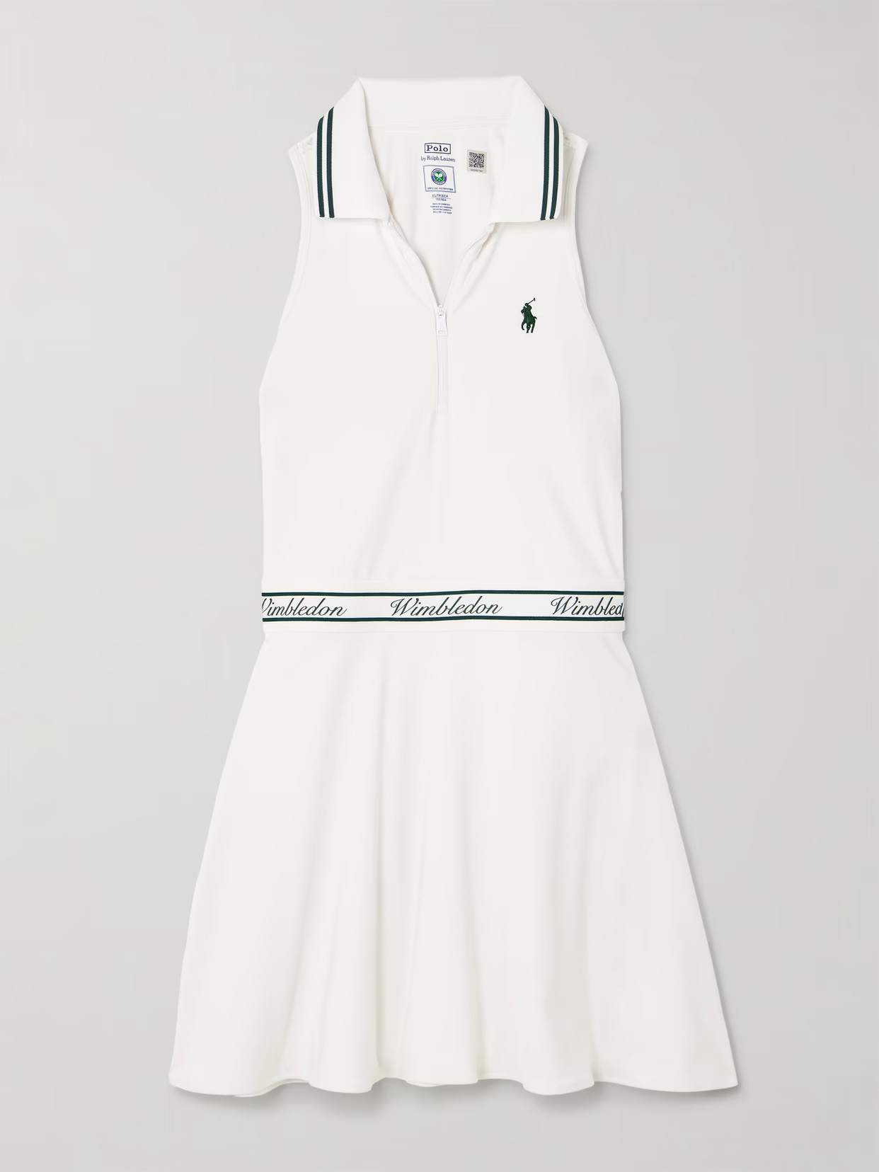 Polo Ralph Lauren - + Wimbledon Embroidered Stretch-knit Tennis Dress - White | NET-A-PORTER (UK & EU)