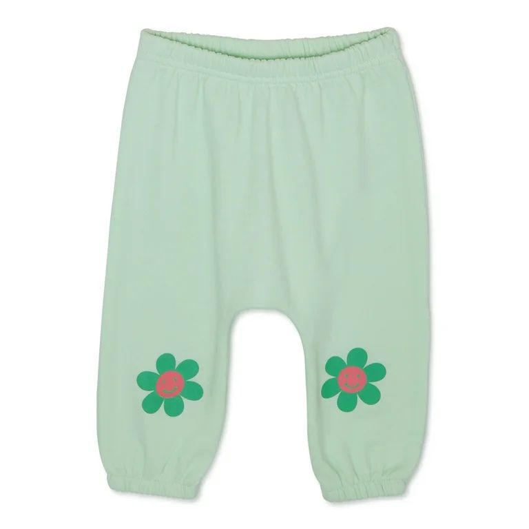 Garanimals Baby Girls Graphic Fleece Pants, Sizes 0-24 Months | Walmart (US)