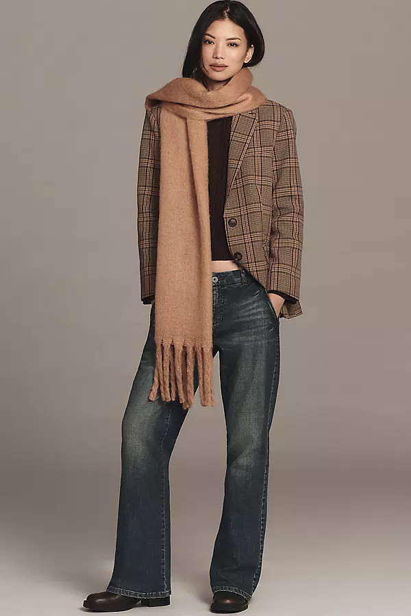 Solid Brushed Fringe Scarf | Anthropologie (US)