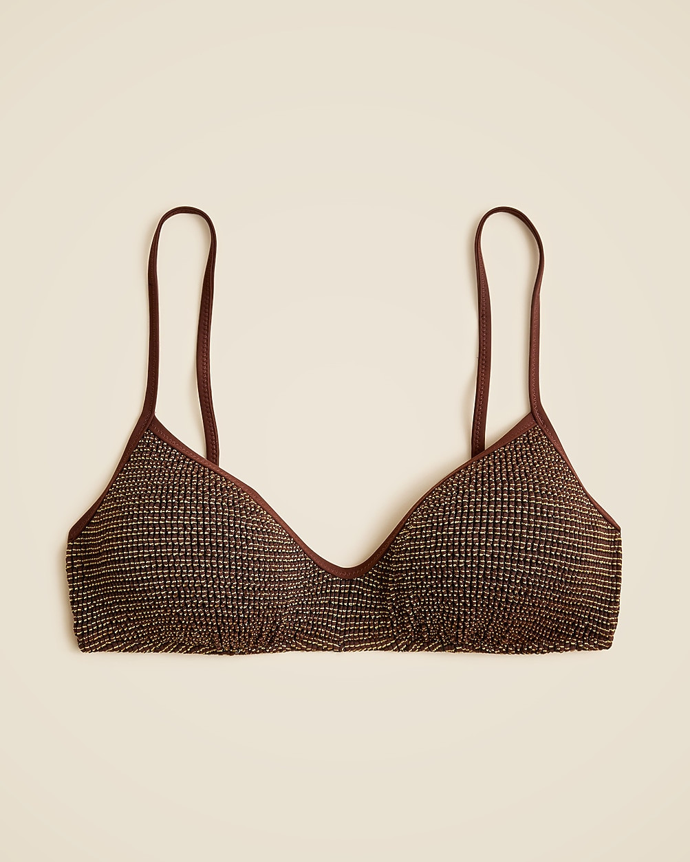 Odessa bikini top in metallic scrunchie | J. Crew US