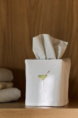 Hand-Embroidered Icon Tissue Box Cover | Anthropologie (US)