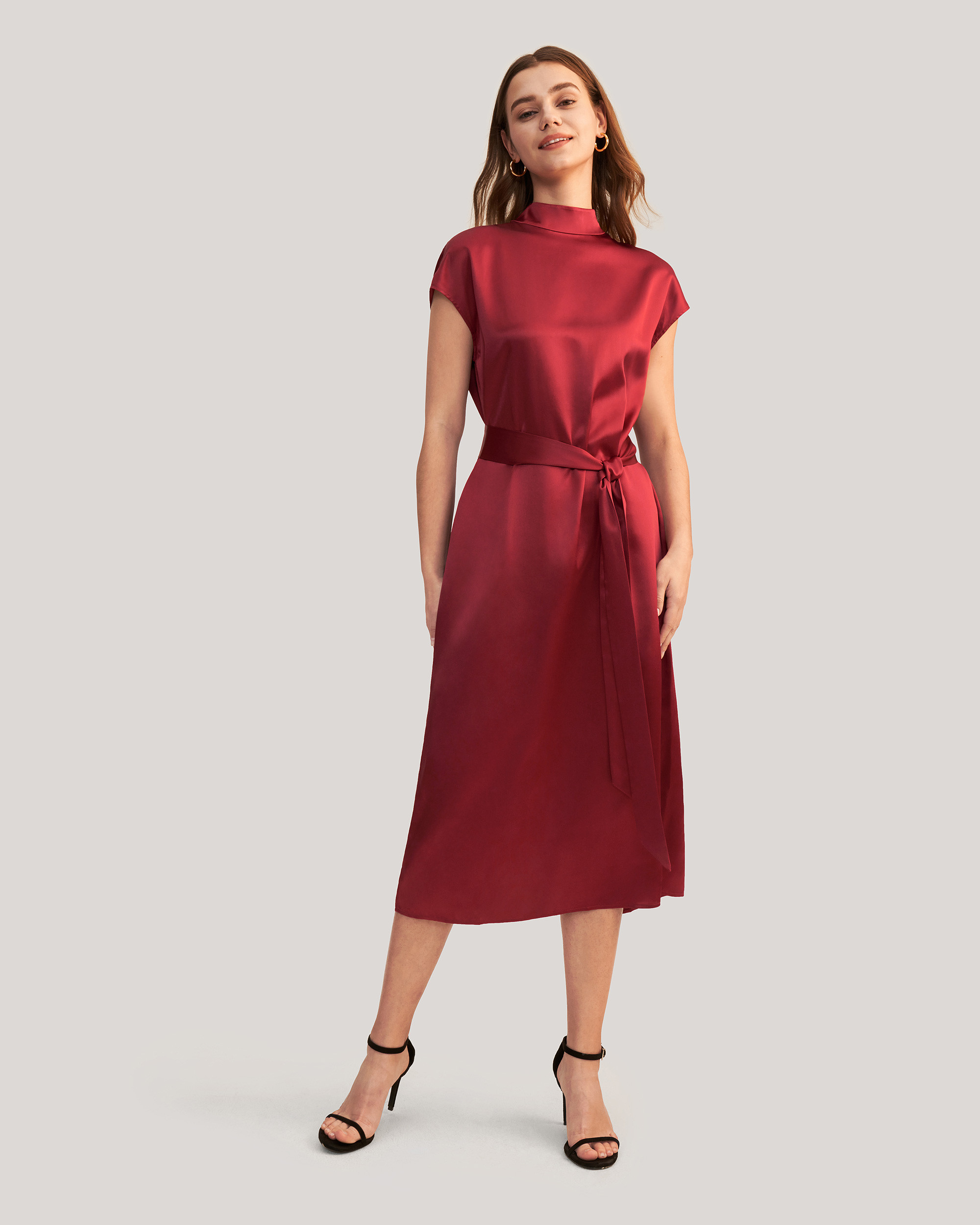 Robe Élégante Sans Manches En Soie De Mûrier | LilySilk