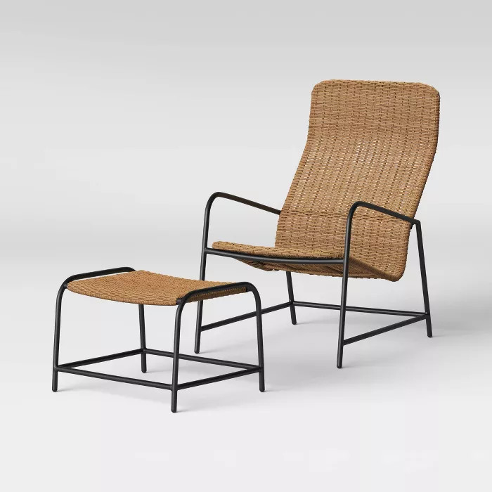Wexler Patio Lounge Chair with Ottoman - Natural - Project 62™ | Target