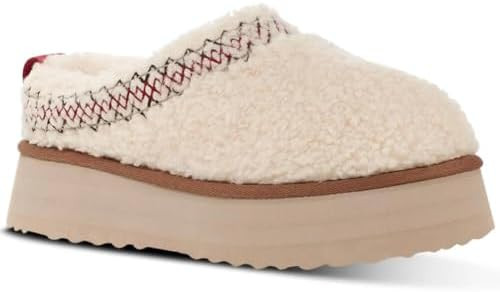 Women's Fuzzy Platform Slippers Boots Braid Slippers with Plush Fleece Lining Comfy Soft Non-Slip... | Amazon (US)