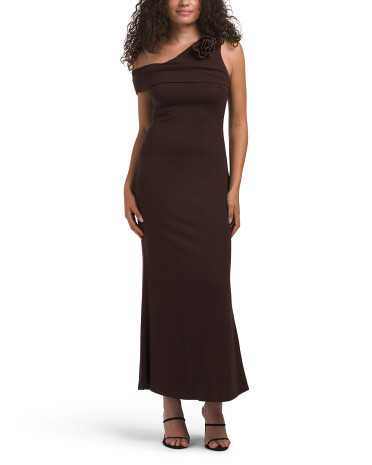 Mazon One Shoulder Knit Maxi Dress | TJ Maxx