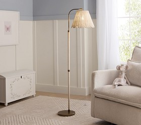 Scallop Rattan Floor Lamp (60") | Pottery Barn Kids