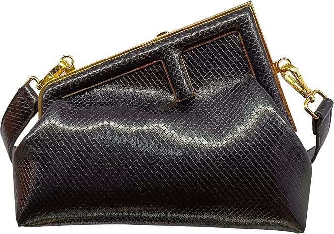 Women Clutch Purse Crossbody Bags,PU Leather Shoulder Bag with Metal Clasp Closure | Amazon (US)