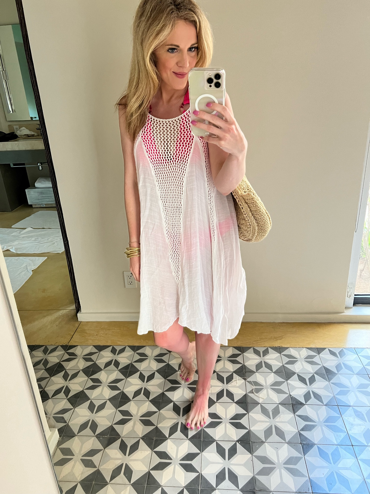 Swim cover up 
White crochet swim cover up 
White swim 

#LTKfindsunder100 #LTKswim #LTKSpringSale