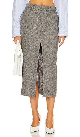 x Marianna Kit Tweed Midi Skirt in Grey Tweed | Revolve Clothing (Global)