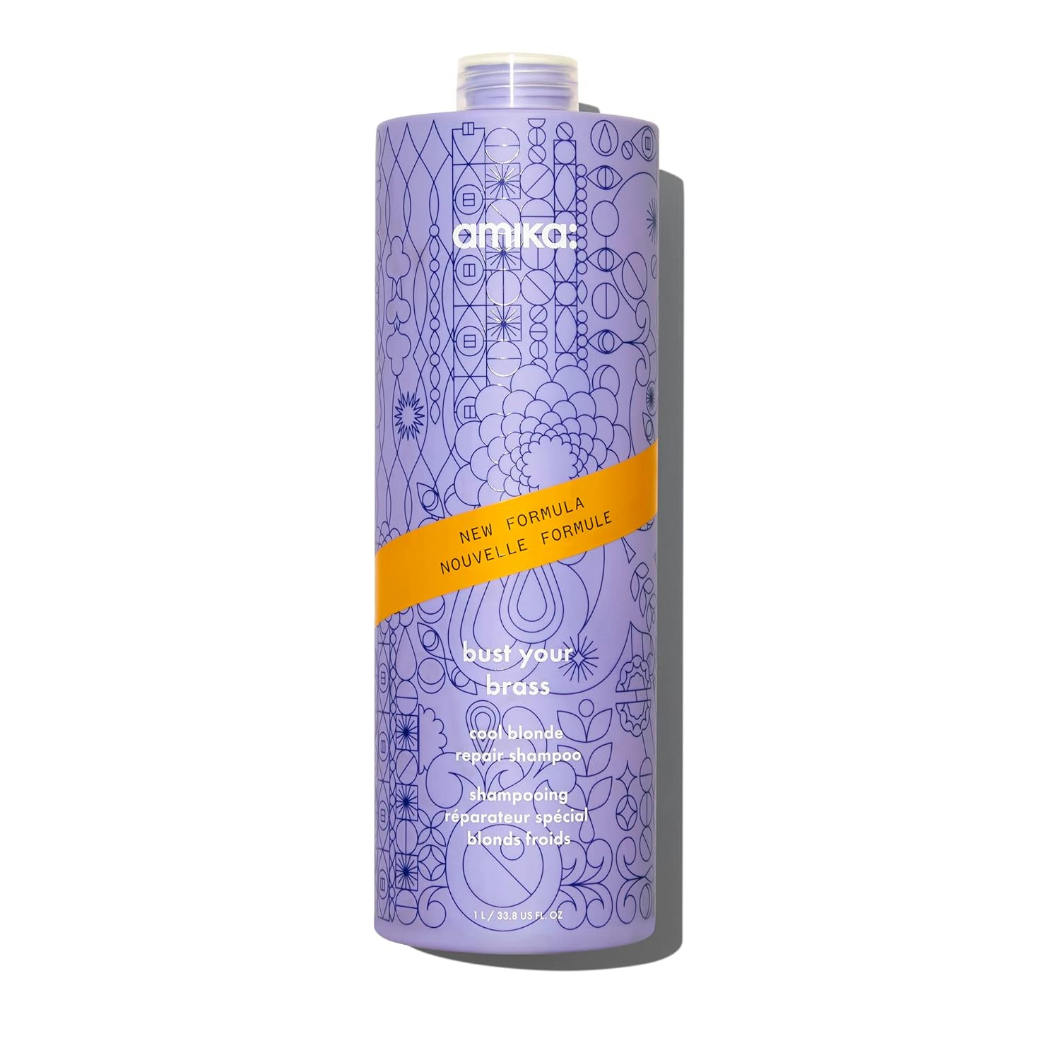 bust your brass cool blonde repair shampoo, 1000ml | amika | Amazon (US)