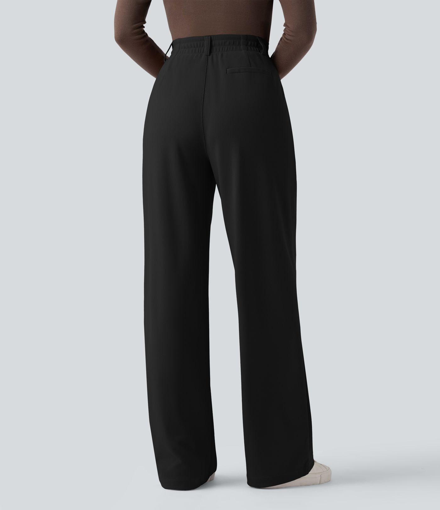Halara Flex\u2122 High Waisted Straight Leg Micro Waffle Work Pants with Pockets | HALARA