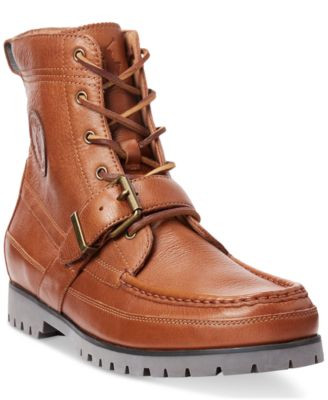 Polo Ralph Lauren Men's Ranger Tumbled Leather Boot - Tan | Macy's