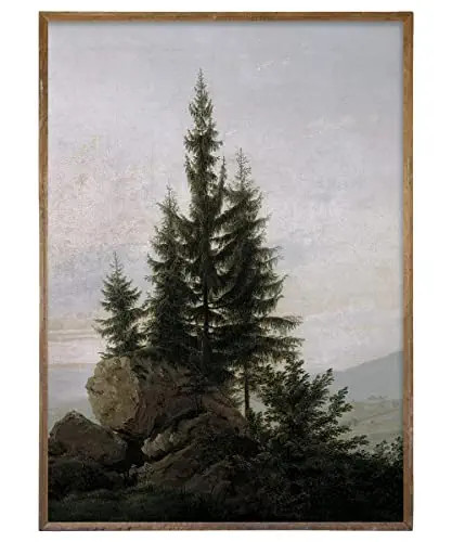 Rustic Farmhouse Wall Art Decor - 24x36 Large Unframed Rolled Canvas - Boho Landscape Picture - S... | Amazon (US)