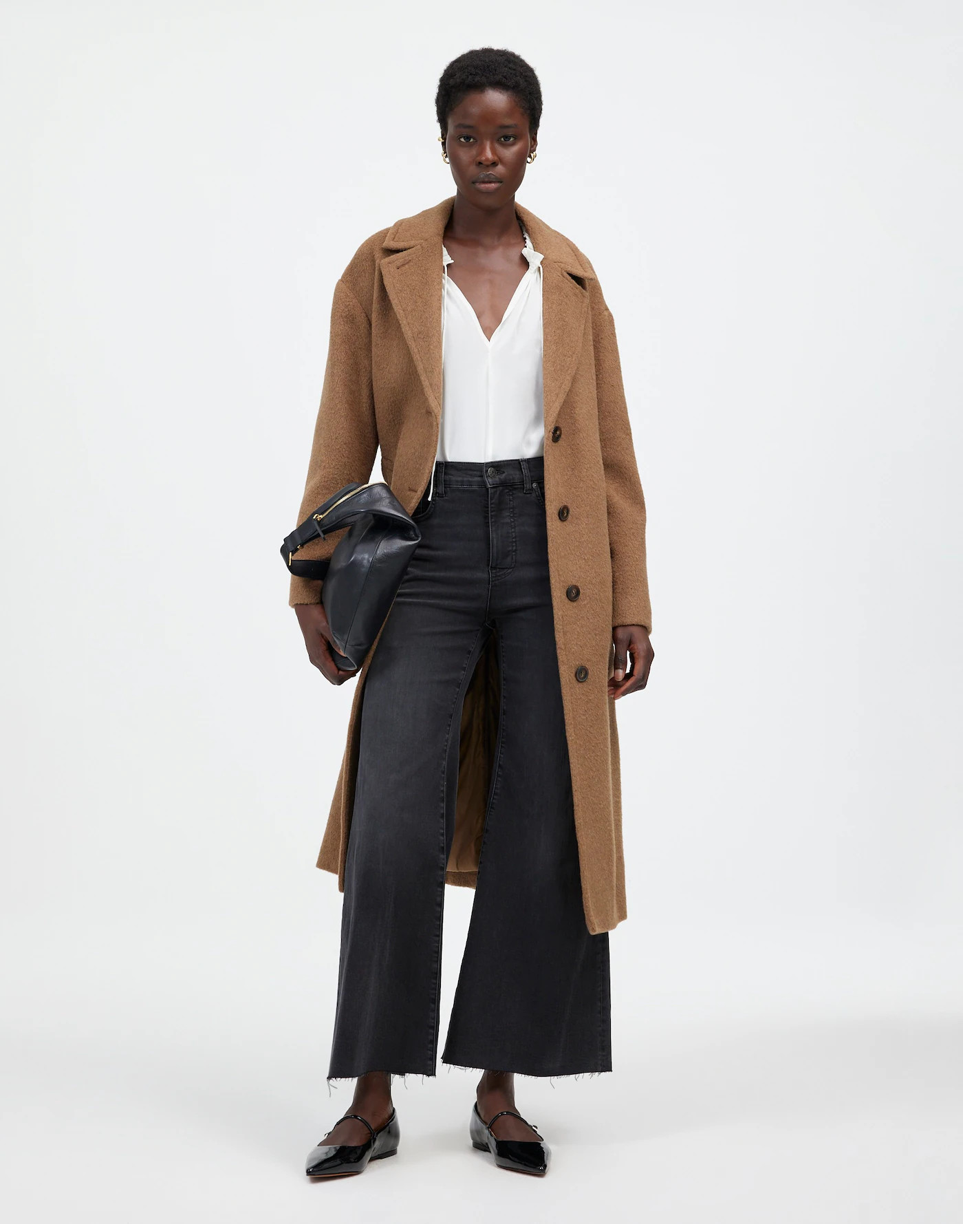 Flared Wide-Leg Jeans in Black Chasm Wash | Madewell | Madewell