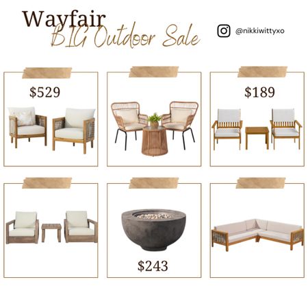 Wayfair is having a big outdoor furniture sale! Love these conversation sets and check out the price on that firepit! 

#LTKhome #LTKstyletip #LTKSeasonal