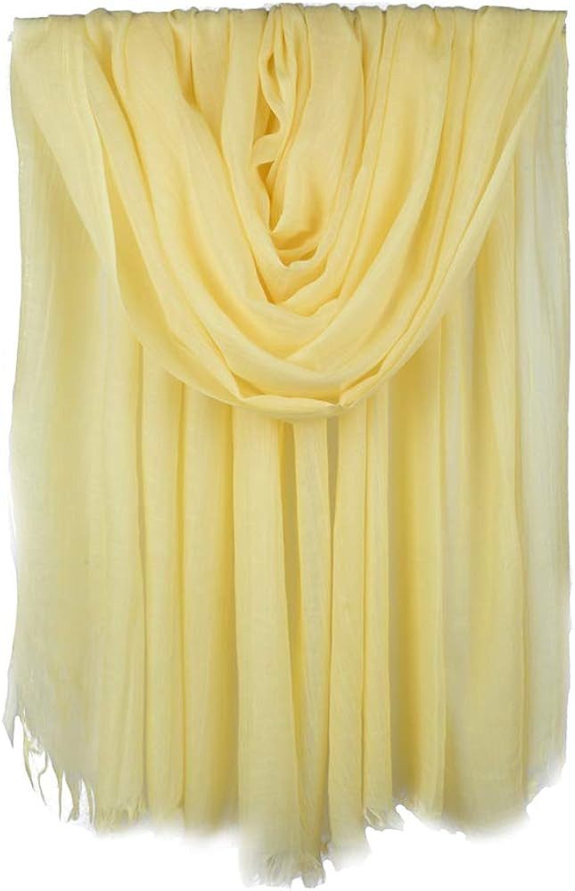 Women Summer Scarfs Large Long Lightweight Linen Beach Gauze Shawl Wrap 75”×43” | Amazon (US)