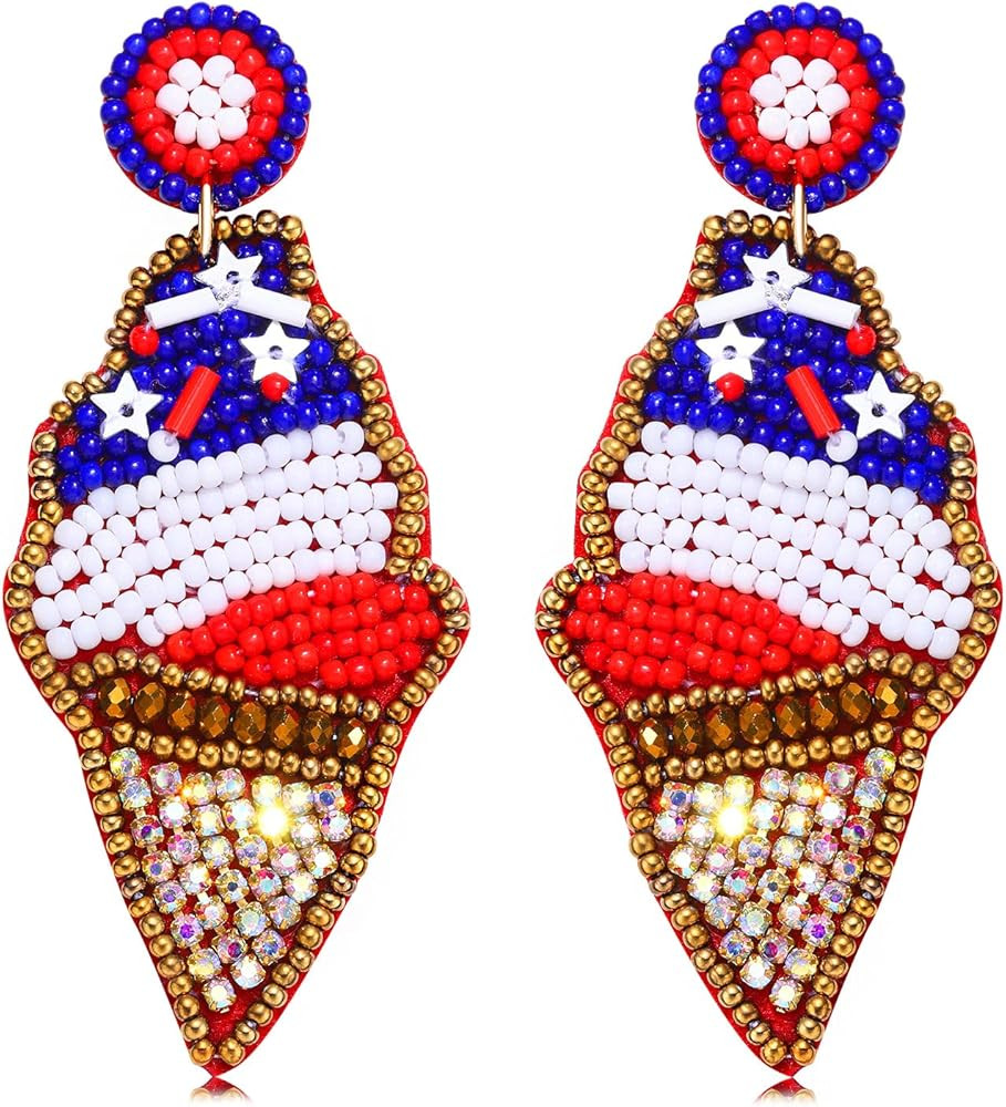 4th of July Earrings, 4th of July Outfits for Women, 4th of July Accessories, Patriotic Letter US... | Amazon (US)