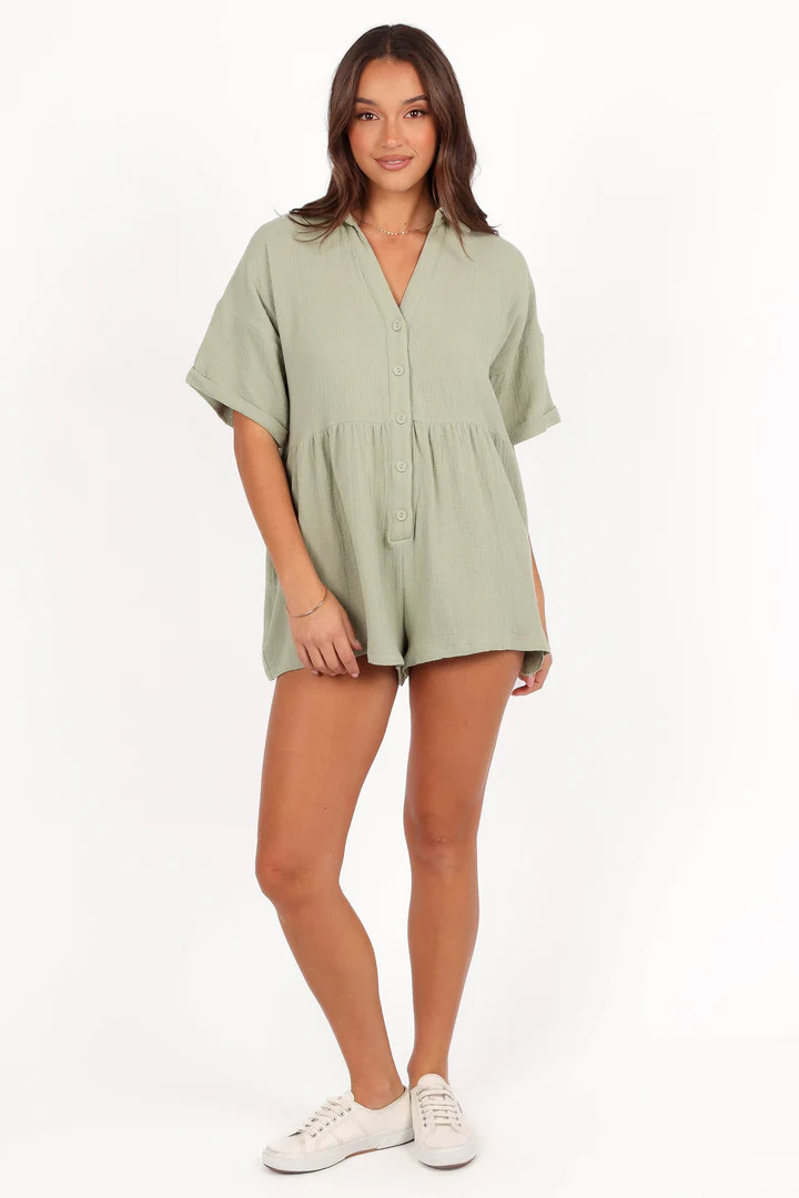 Winny Playsuit - Sage Green | Petal & Pup (US)
