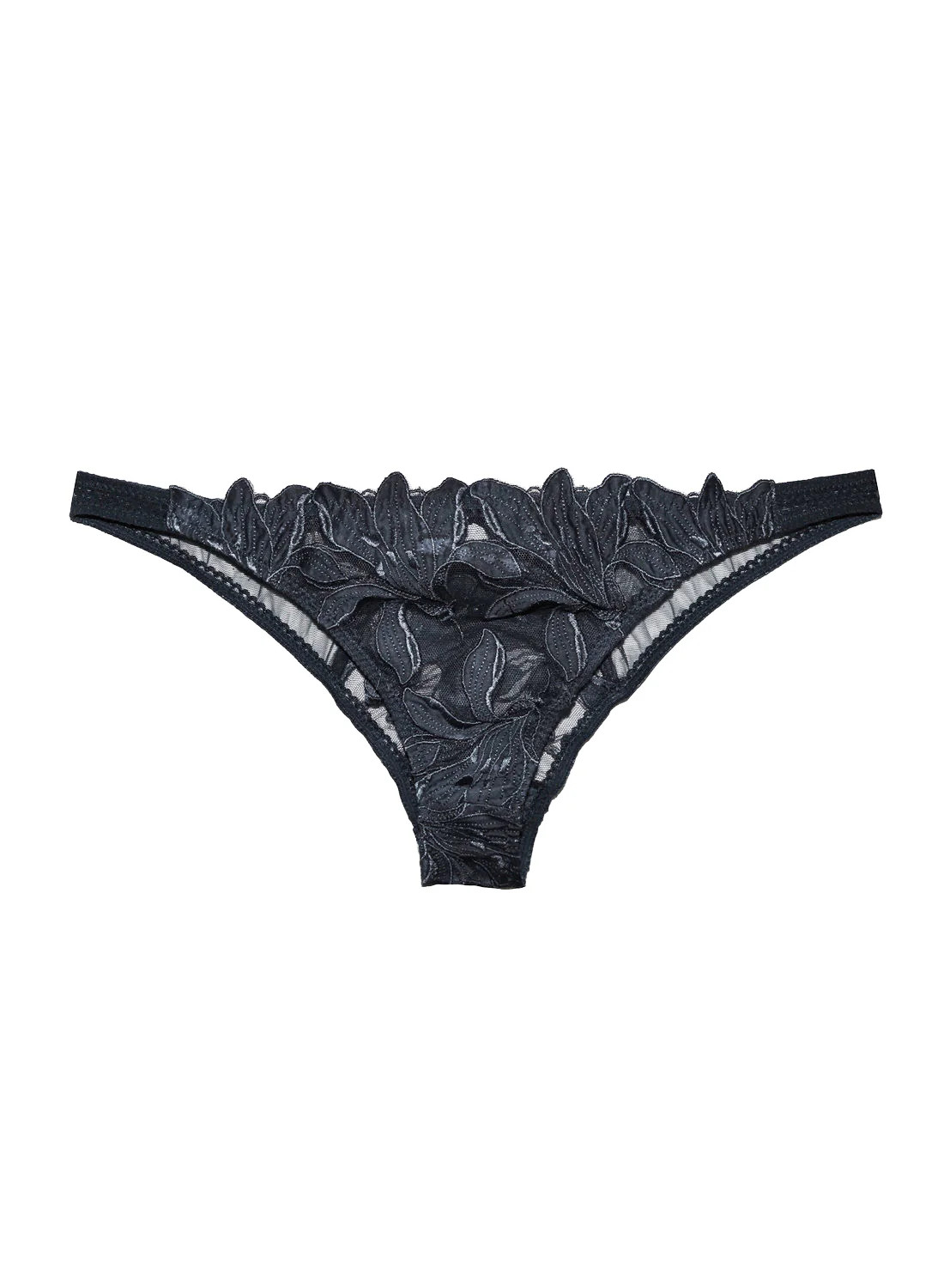 Black Lily Embroidery Cheeky | Fleur du Mal | Fleur du Mal