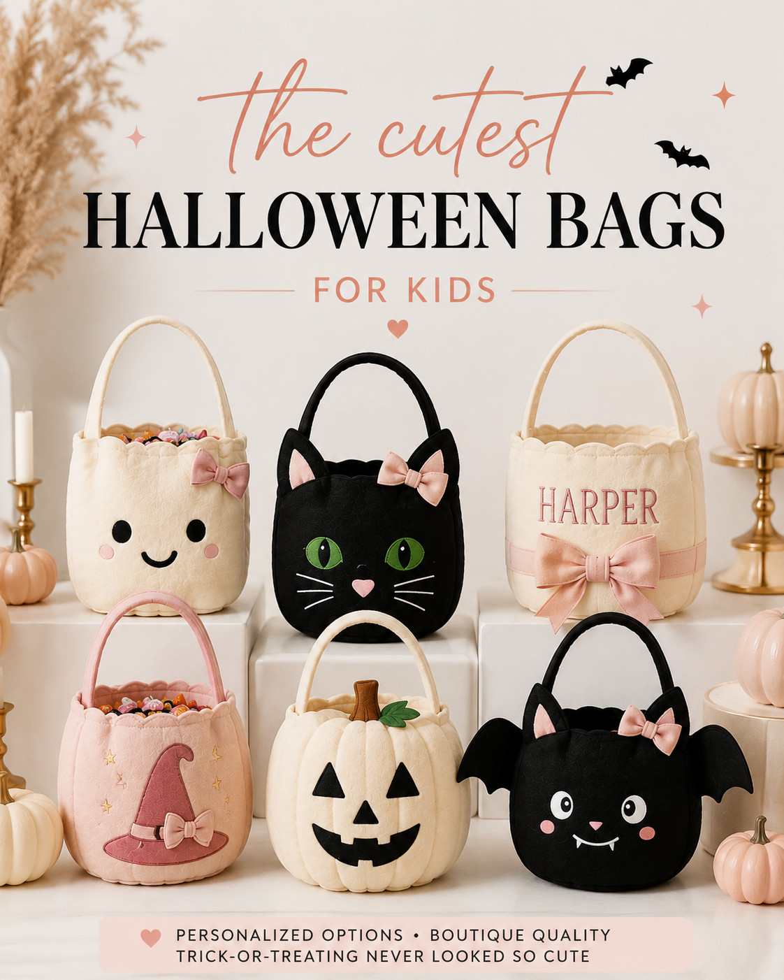The cutest Halloween trick-or-treat bags are here! 🎃 From personalized keepsake baskets to adorable pumpkin, ghost, and black cat designs, these are the Halloween bags every mom will want before they sell out. Perfect for trick-or-treating, fall festivals, Halloween parties, and making sweet memories year after year. Shop all my favorite picks below! 🧡 

 #LTKSeasonal