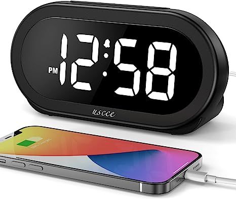 USCCE Small LED Digital Alarm Clock with Snooze, Easy to Set, Full Range Brightness Dimmer, Adjus... | Amazon (US)