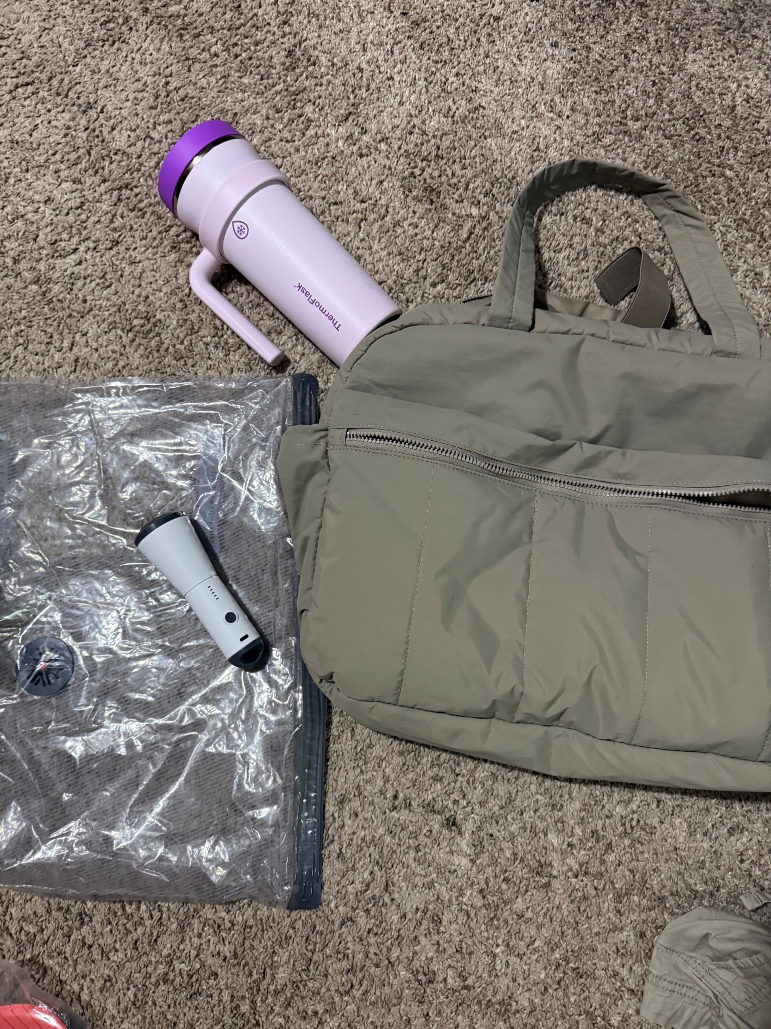 Travel hack: the Bagsmart medium duffle worked great as a “personal item” on the yellow airlines! I used the VacBird vacuum seal bags to make the most of the space! 