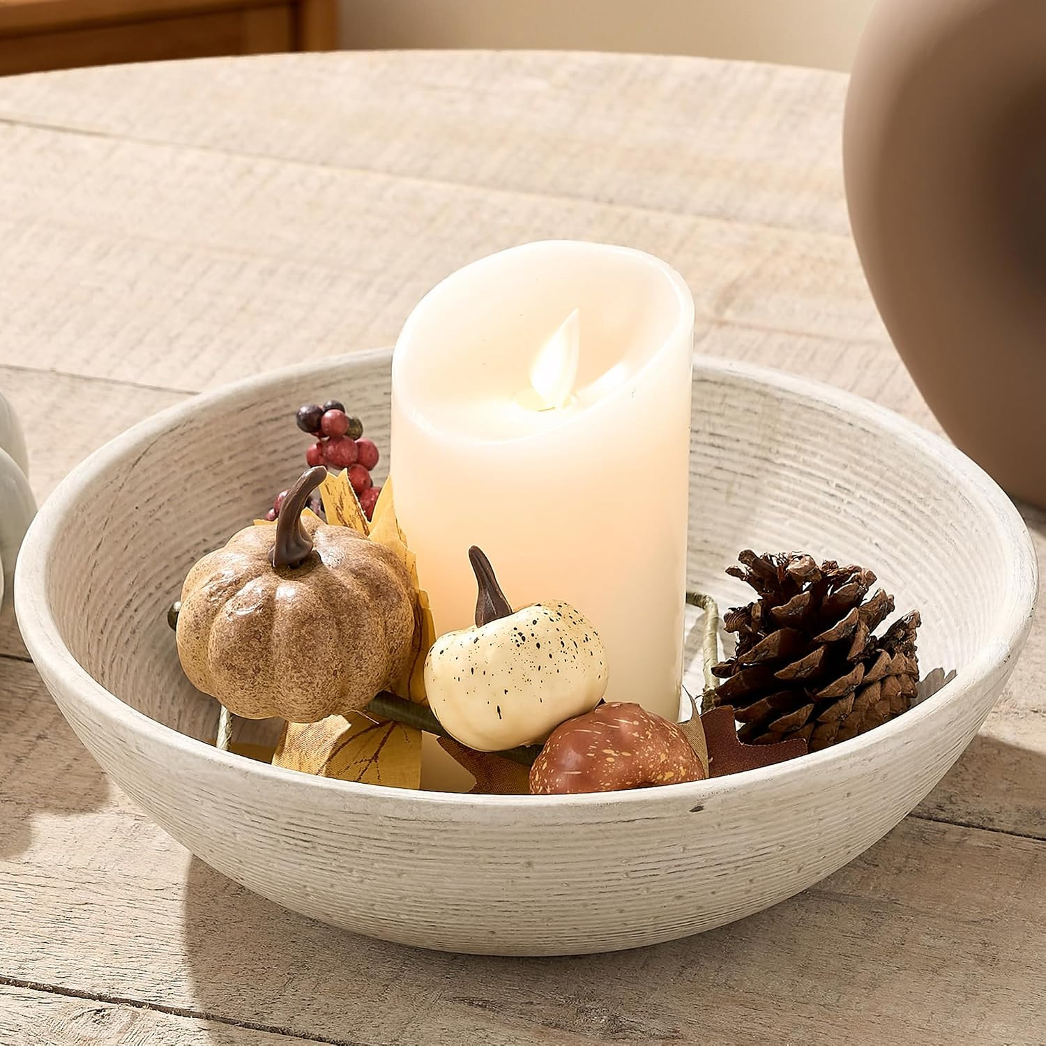 Ceramic Decorative Table Bowl Trays Home Room Decor Farmhouse (10" Retro) | Amazon (US)