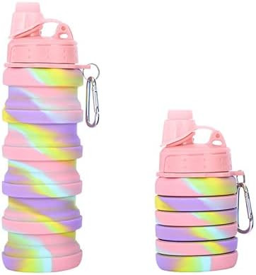 Outdoor Collapsible Water Bottle Portable Leak Proof Sports Water Bottle with Carabiner for Trave... | Amazon (US)