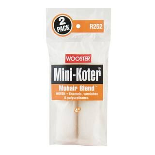 Wooster 4 in. Mini-Koter Mohair Blend Rollers (2-Pack) 00R2520040 - The Home Depot | The Home Depot