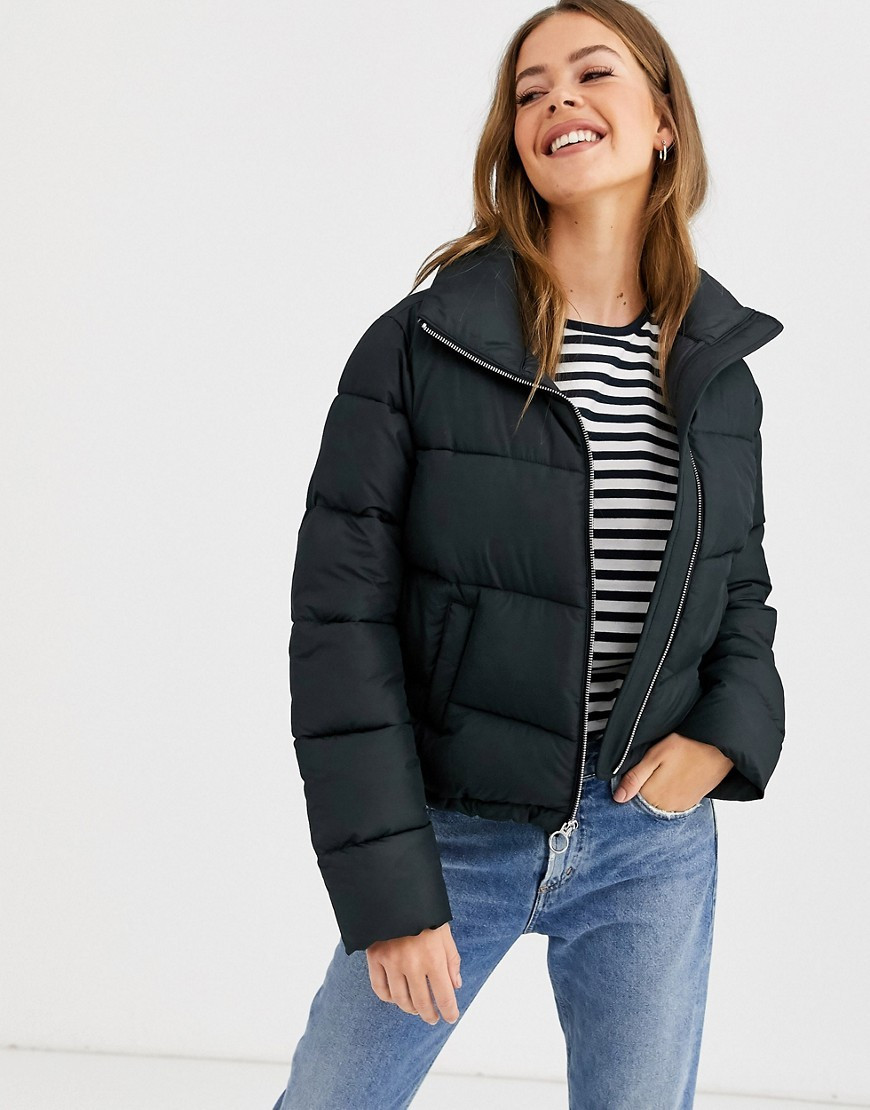 Hollister puffer jacket-Black | ASOS (Global)