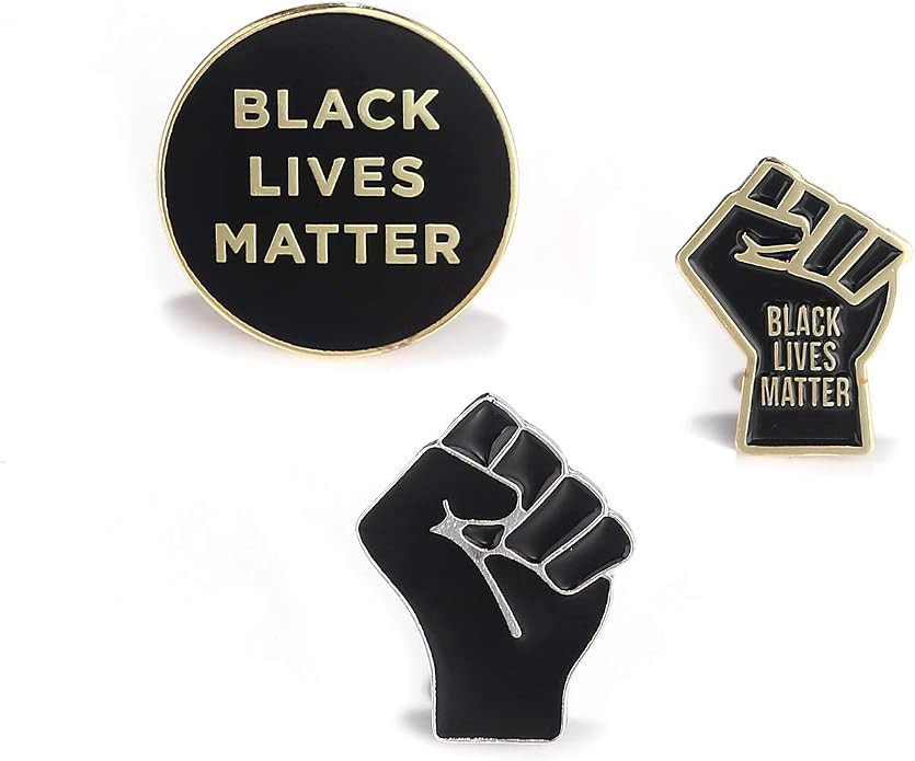 Black Lives Matter - 3pcs Raised Fist Enamel Pin, Black Power Brooch BLM Protest Lapel Pin for Ja... | Amazon (US)