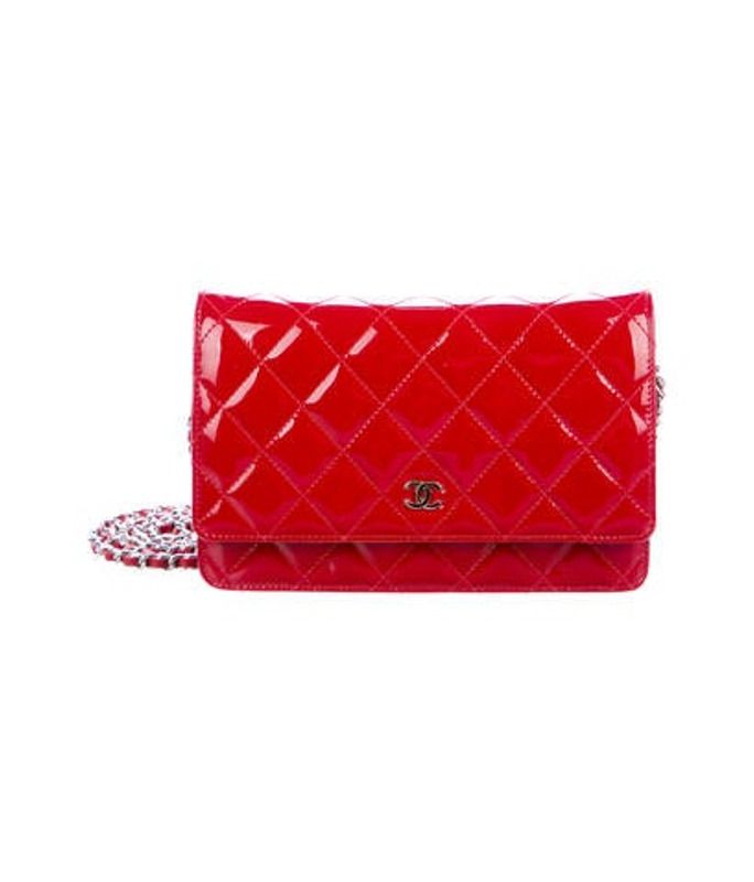 Chanel Patent Wallet On Chain Red Chanel Patent Wallet On Chain | The RealReal