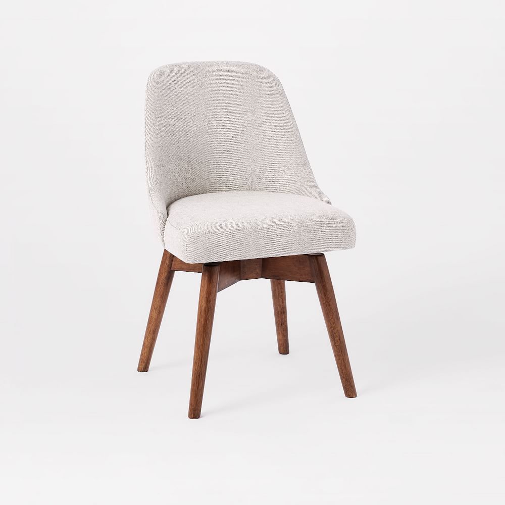 Mid-Century Swivel Office Chair - Wood Legs | West Elm (US)