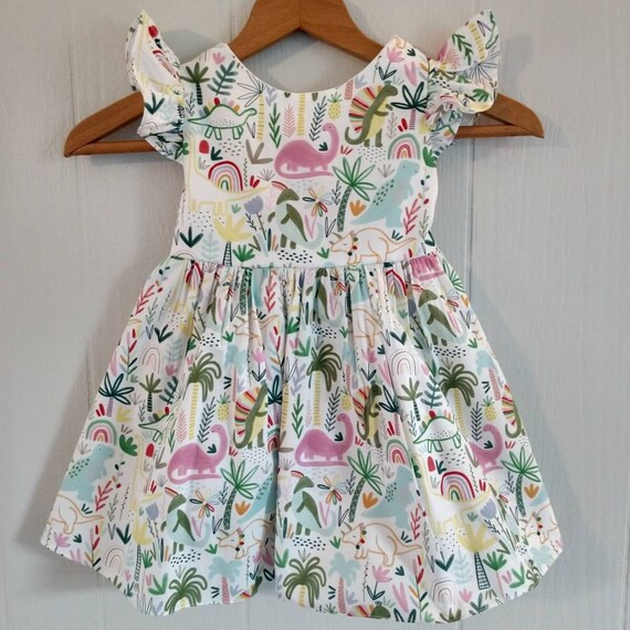Dinosaur Dress Girls Toddler Dinosaur Dress Baby Dino Dress | Etsy | Etsy (US)