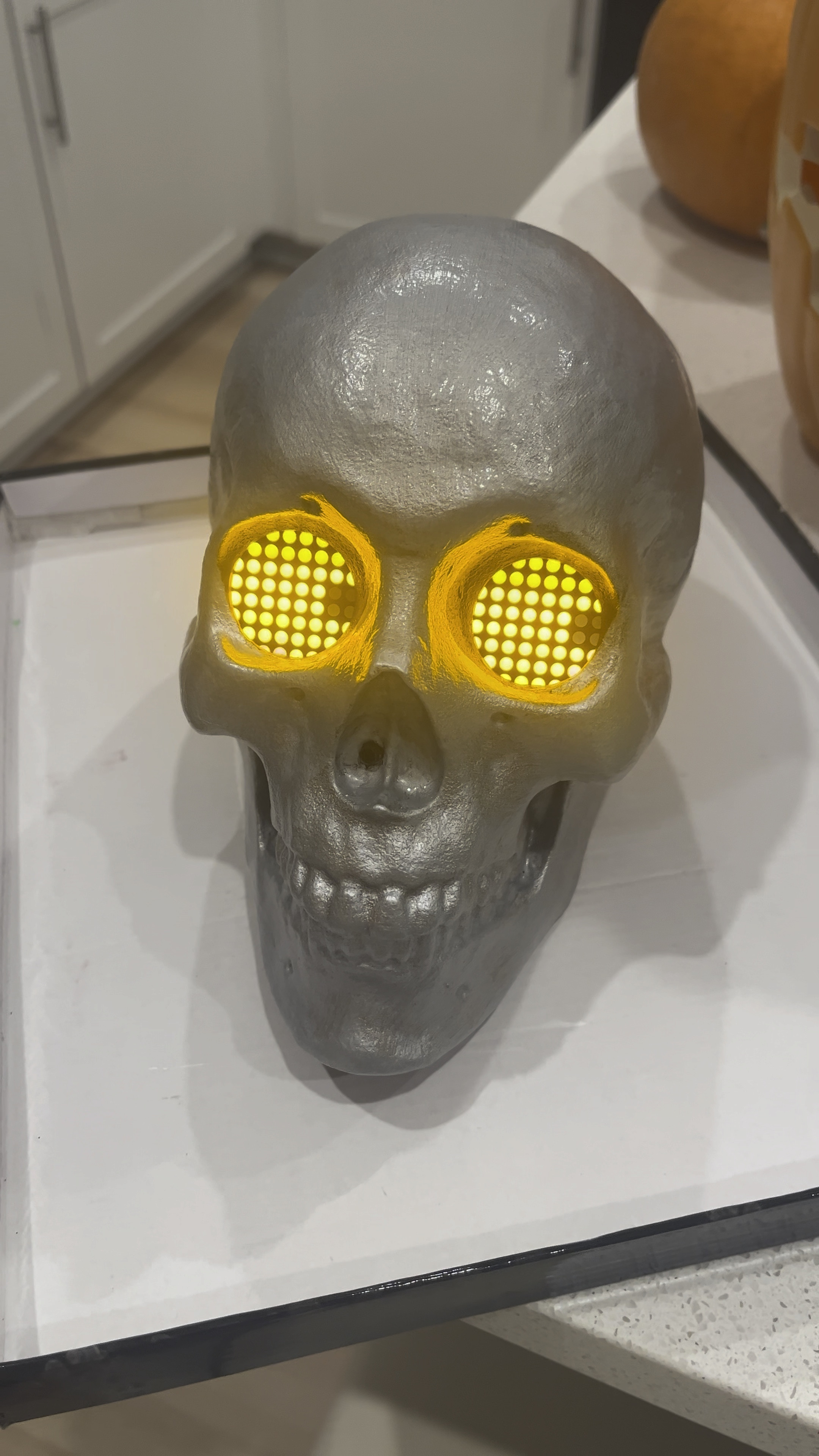 Painted mine silver but this animated skull has a sensor and under $20!

#LTKHoliday #LTKHalloween #LTKSeasonal