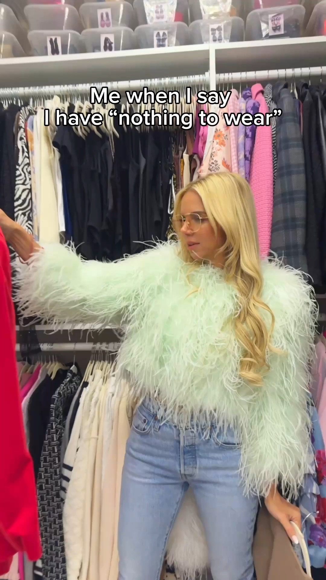 Closet full of clothes.
Nothing to wear.
Make it make sense

#kimmyneeli #nycinfluencer #uesmoms #closetproblems #fashionreels momlifehumor relatablecontent

#LTKSeasonal #LTKootd #LTKSaleAlert